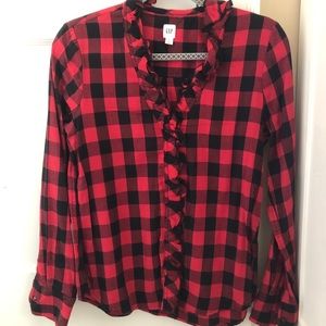 Black and Red Checkered Top